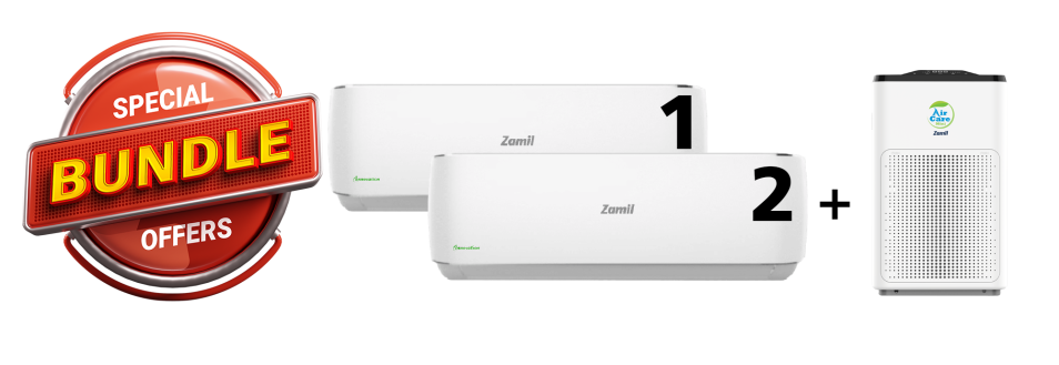 انوفيشن - ٢مكيف سبليت   - ٢٢٠٠٠ وحدة  - بارد وحار + منقي هواء زامل