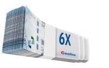 6 X Cooline - Split AC - 18000 BTU - Cold - Wifi - Golden Fins