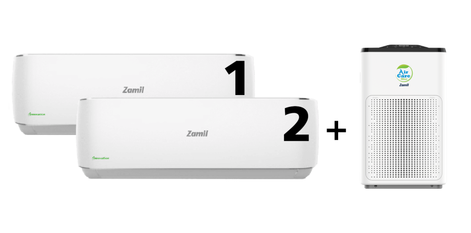 انوفيشن - ٢مكيف سبليت   - ٢٢٠٠٠ وحدة  - بارد وحار + منقي هواء زامل